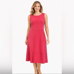 Jones Studio Dress Azelea Pink 18W 18 W  Stretch A Line Career Church Dress NWT